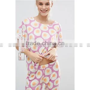 China Supplier Fashion Cotton Fabric Ladies Pyjamas Sleepwear thumbnail-4