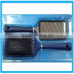 2 Sets Plastic Blue Square Head Massage Hair Comb thumbnail-1