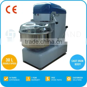 Small Dough Mixer - 30 Liters, Cast Iron Body, Double Speed, CE, HS30E thumbnail-1