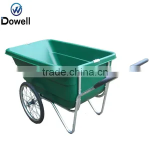220L Big Plastic Tray Dump Garden Leaf Cart thumbnail-1