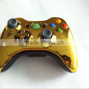 Chrome Gold Controller Full Shell With All Black Repair Parts for Xbox360 Slim thumbnail-2