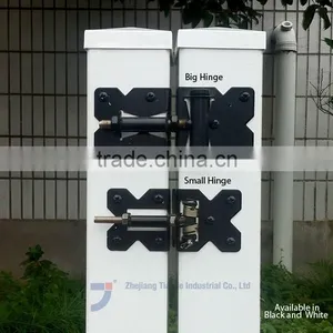 White and Black PVC Fence Hinges thumbnail-1