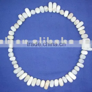 White Natural Mother of Pearl Shell Necklace Bead thumbnail-1