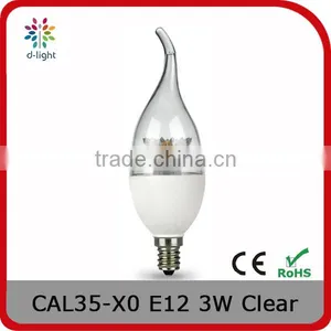 CAL35 TUNABLE 200LM 3W EQUAL TO 25W E12 FLAME CANDLE CRYSTAL LIGHT BULB WITH UL STANDARD thumbnail-1