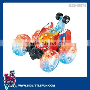 Flip Stunt Car Remote Control Toy With Flashing Light thumbnail-3