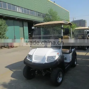 White 2 Seat Electric Golf Carts With a Small Rear Cargo thumbnail-2