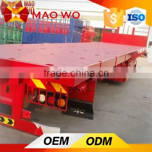China 40ft Container 40ton Flatbed Semi Trailer Price for Hot Sale thumbnail-5