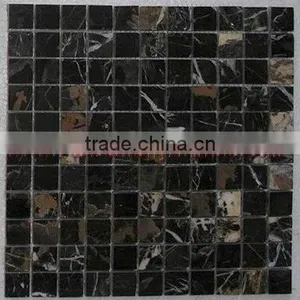 NATURAL BLACK AND GOLD ( MICAHEL ANGELO ) MOSAIC TILES thumbnail-2