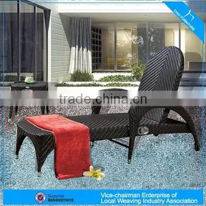 A - Patio Rattan Furniture Stylish Rattan Chaise Lounger Beach Lounger 2063L thumbnail-1