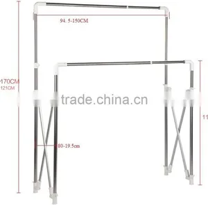Double Pole Telescopic Collapses Drying Rack and Heavy Cloth Rack thumbnail-6