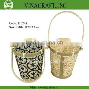 Wholesale Natural Bamboo Baskets With Handle thumbnail-1