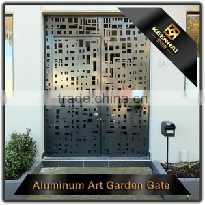 Decorative Carving Panel Aluminum Perforated Laser Cut Door Design thumbnail-6