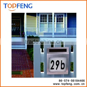 Outdoor Highlight Stainless Steel 3LED Wall Illuminator Waterproof Solar House Address Light,Wall Light thumbnail-2