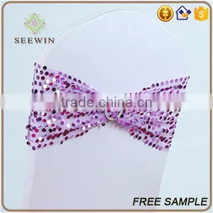 Spandex Sequin Chair Sash Bow Tie thumbnail-3