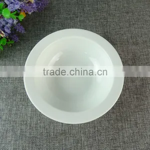 High Quality Korean Deep Ceramic Soup Bowl Stock White Porcelain Salad Bowl thumbnail-2