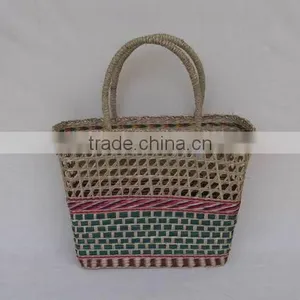 High Quality Best Selling Sea Grass Shopping Bag WITH HANDLE From Vietnam thumbnail-1