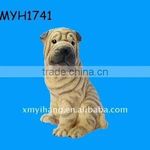 2012 New Fashion Polyresin Ornament Puppy Dog Statue thumbnail-1
