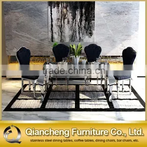 Simple Style Black Marble Metal Dining Table Base Dining Table thumbnail-3