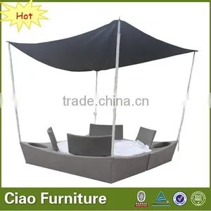Garden Furniture Rattan Gazebo With Waterproof Fabric thumbnail-3