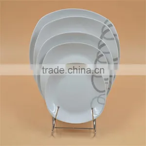 White Plain Ceramic Plates Dinnerware Sets thumbnail-4