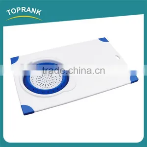 Cheap Wholesale Kitchen Foldaway Flexible Plastic Cutting Board With Foldable Bowl thumbnail-3