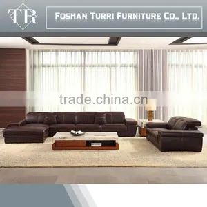 Luxury Furniture Modern 100% Top Grain Leather Sofa Set thumbnail-1