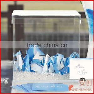 Custom Acrylic Wedding Invitation Card Box thumbnail-1