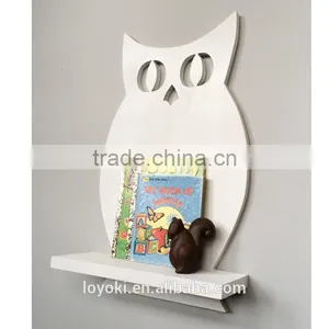 Owl Shape Wall Shelf New Design MDF Wood Display Shelf for Kids Room Decor Wall Mount Shelf Wholesale thumbnail-2