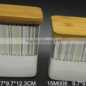 New Design Square Ceramic Cupcake Cookie Jar thumbnail-2