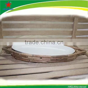 Tableware Plate With Wood Rack thumbnail-1