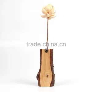 Wooden Flower Holder With Hanger, Wooden Wall Flower Holder, Eco-friendly Flower Holder thumbnail-1