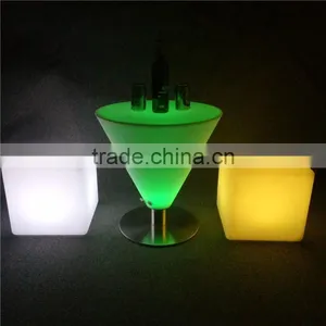 Modern New Beautiful Ring Lighting Plastic LED Cube Chair With Rechargeable Battery thumbnail-5