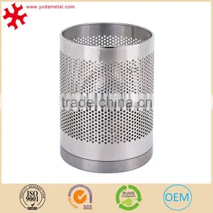 Small Stainless Steel Punched Rubbish Bin Waste Bin Hotel Room thumbnail-1