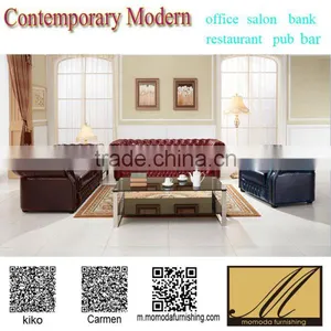 ND2603 Popular UK Chesterfield Cheap Leather Studded Crystal Button Tuft Antique Living Room Fancy Sofa Home Furniture Set thumbnail-1