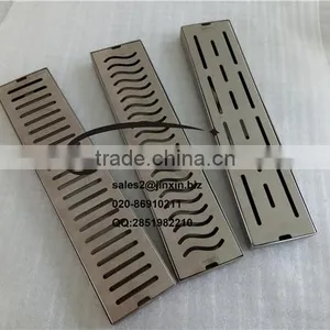 JINXIN Stainless Steel Rectangular Long Floor Drain With High Quality for Bathroom Hotel and Shower Room thumbnail-3