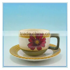Customise Handpainted Ceramic Coffee Mug With Saucer thumbnail-1