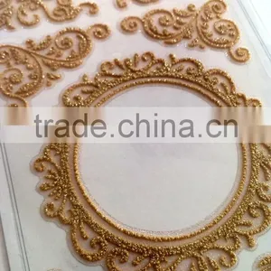 Popular Glitter Lace Foam Sticker, Graceful Decorative Shinny Glitter Sticker, Elegant Lace Sticker thumbnail-4