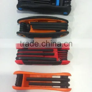 40Cr Plastic Handle Folding Hex Key Wrench Set Allen Square Key Wrench thumbnail-1