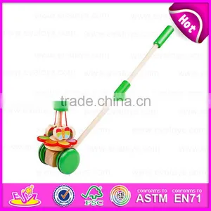 2015 деревянный игрушка-притяжка и -толкач Toddler Happy, деревянные игрушки для малышей - поехавшие по земле деревянные игрушки животных для детей, ручная игрушка-каратина W05A001 thumbnail-1