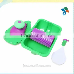 2set Sponge Decorative Paint Roller and Tray Set Painting Brush Paint Pad Pro Point N Paint Household Wall Tool Drop thumbnail-1