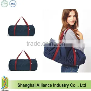Nylon Duffle Bag NAVY With Colored Web Shoulder Strap thumbnail-1