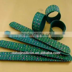 Custom Colorful Logo Silicone Slap Bands thumbnail-1