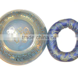 High Quality Colored Handmade in Nepal Tibetan Healing Singing Bowl thumbnail-3