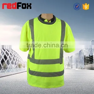 T-shirt Safety Strips Sleeves Workers Safety Yellow T-shirts Reflective Roadway T-shirt thumbnail-4