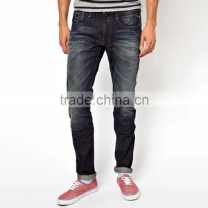 Denim Pocket With Design Jeans Hombre Slim Casual Wear for Men thumbnail-1