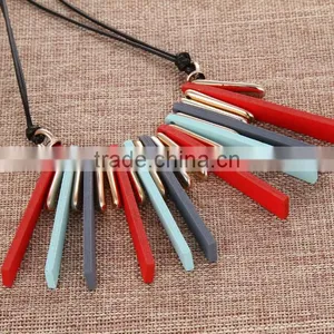 Zm34532a Wholesale Wooden Necklace Simple Classic Jewelry Statement Necklace thumbnail-4