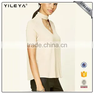 Hollow Out Casual Linen Plain Tops thumbnail-2