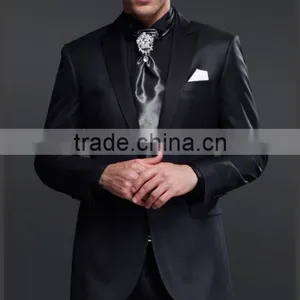 High Quality & Best Workmanship & Handsome Black Men Suit for Wedding thumbnail-1