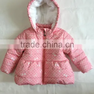 Polar Fleece Allover Printing Baby Girl Clothes With Hooded 2016 thumbnail-1
