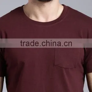 2017 Guangzhou Shandao Garment OEM Customized Casual Style 180g 100% Polyester Plain O-Neck Short Sleeve Pocket Men's T Shirt thumbnail-3